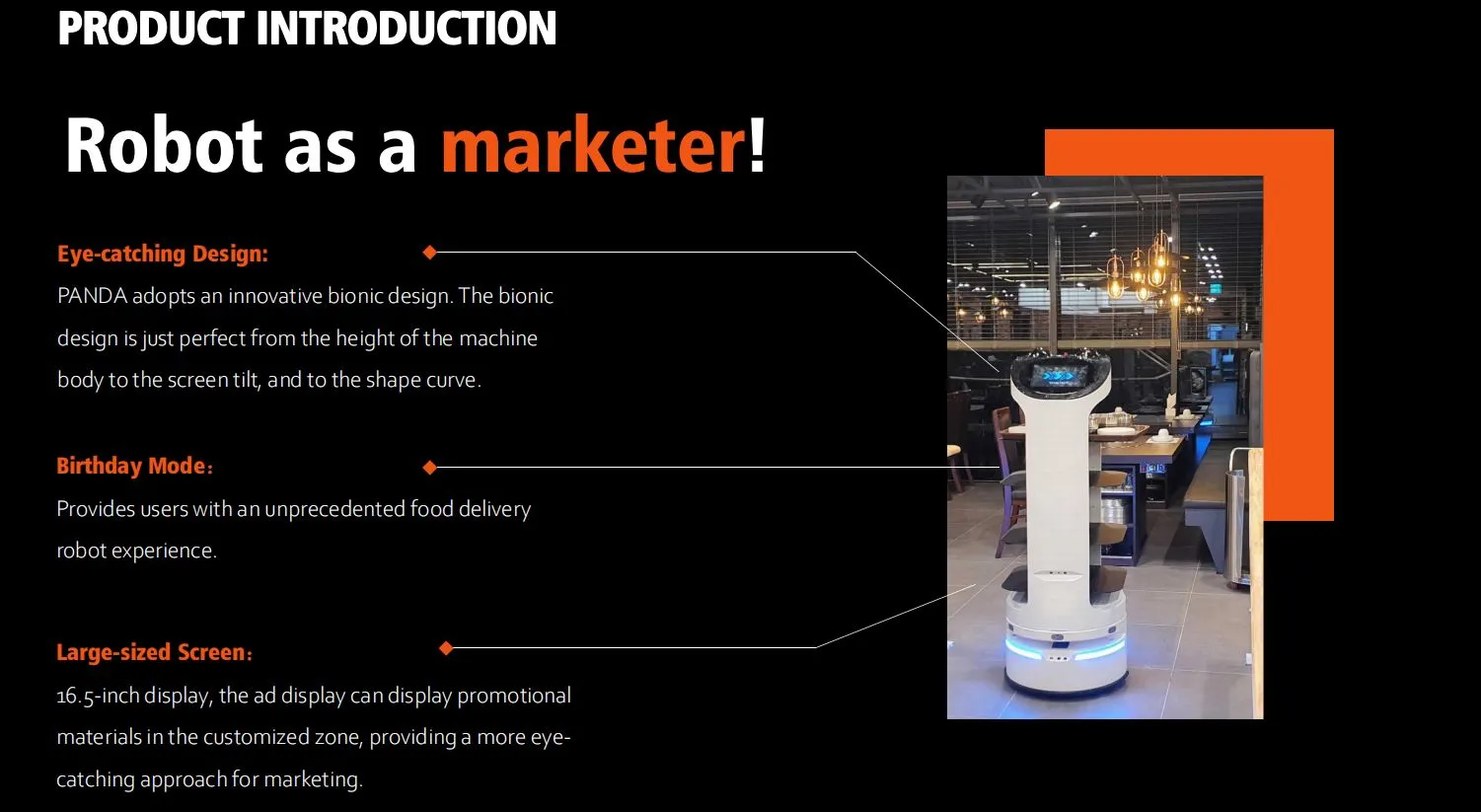 Reeman Nový inteligentní robot pro rozvoz jídla Panda